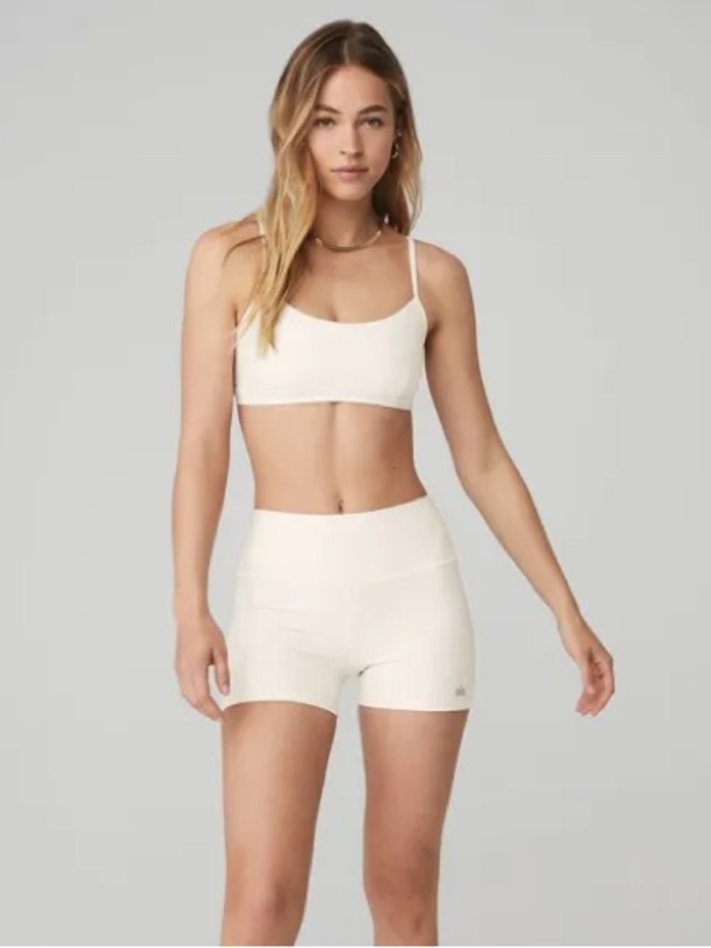 Alo Airlift Short and Bra Set Ivory